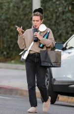 HILARY DUFF Out and About in Beverly Hills 12/10/2021