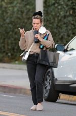 HILARY DUFF Out and About in Beverly Hills 12/10/2021