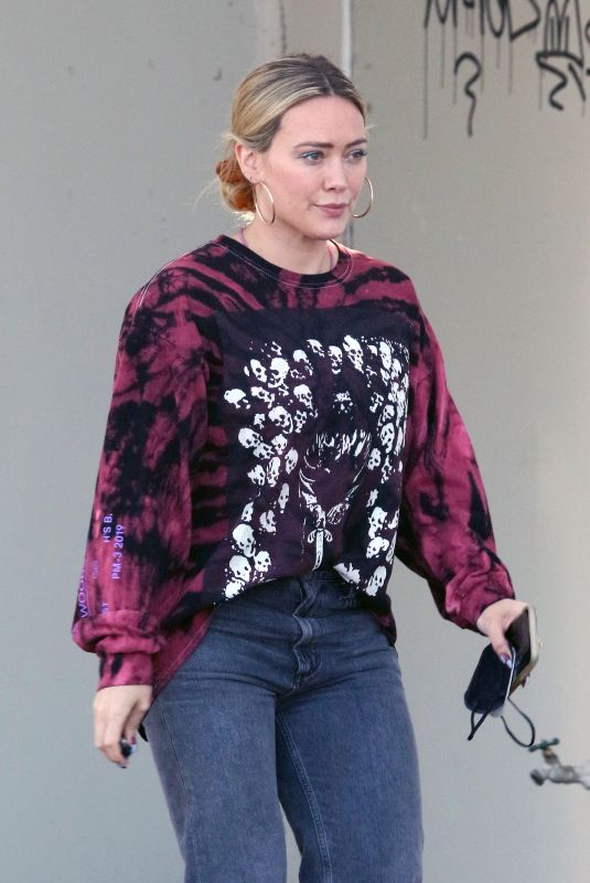 HILARY DUFF Out Shopping at Yes! Embroidery in Studio City 12/02/2021