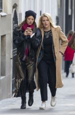 ISABELLE JUNOT Out with Her Mother Nina Wendelboe-Larsen in Madrid 12/29/2021