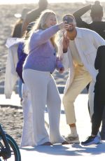 ISKRA LAWRENCE on the Set of Vital Proteins Commercial in Santa Monica 12/12/2021