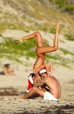 IZABEL GOULART in Bikini at a Christmas Photoshoot in St Barts 12/23/2021