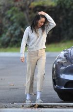 JAMIE CHUNG Picks Up After Her Dog at a Dog Park in Los Angeles 12/03/2021