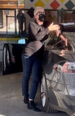 JAMIE LEE CURTIS Signs for Fans at an Event in Los Angeles 12/11/2021