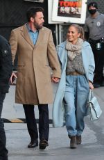 JENNIFER LOPEZ and Ben Afleck Arrives at Jimmy Kimmel Live! in Hollywood 12/15/2021