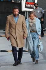 JENNIFER LOPEZ and Ben Afleck Arrives at Jimmy Kimmel Live! in Hollywood 12/15/2021