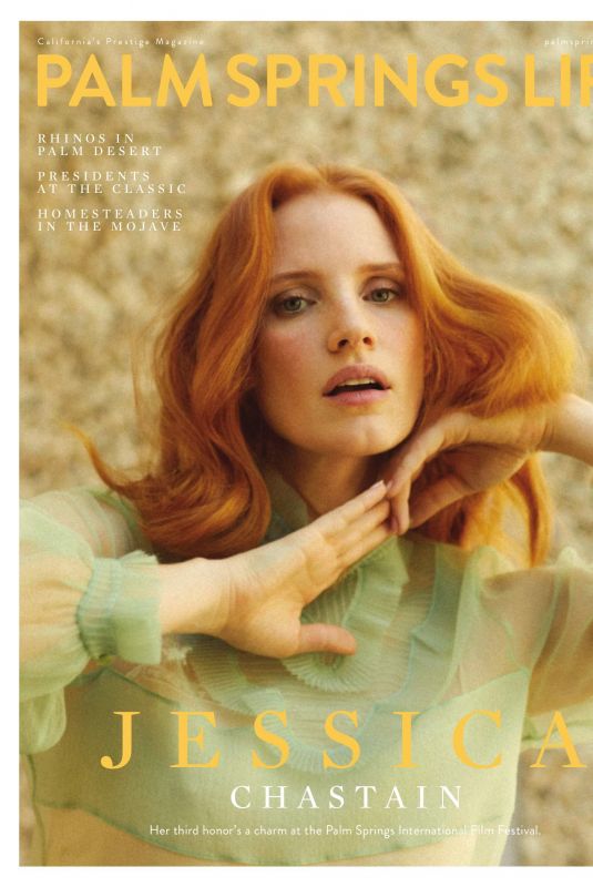 JESSICA CHASTAIN for Palm Springs Life Magazine, January 2022