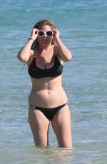 JOSIE GOLDBERG in a Black Bikini in Miami Beach 12/27/2021