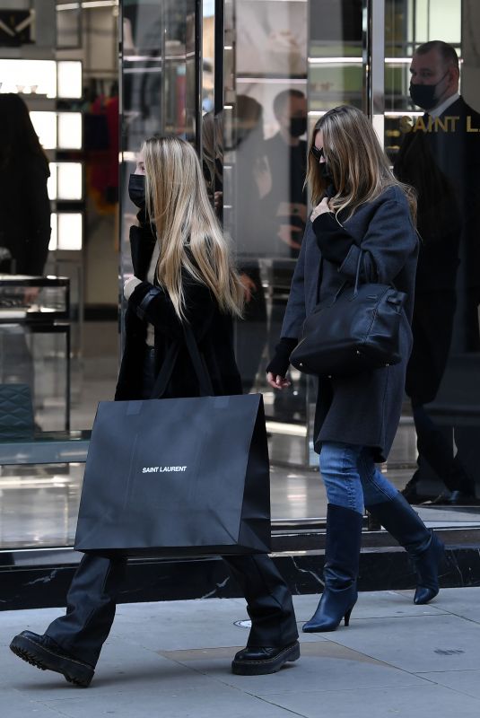 KATE and LILA GRACE MOSS Out Shopping in London 2/14/2021