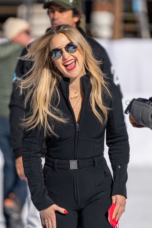 KATE HUDSON Arrives at World Snow Polo Finals in Aspen 12/19/2021