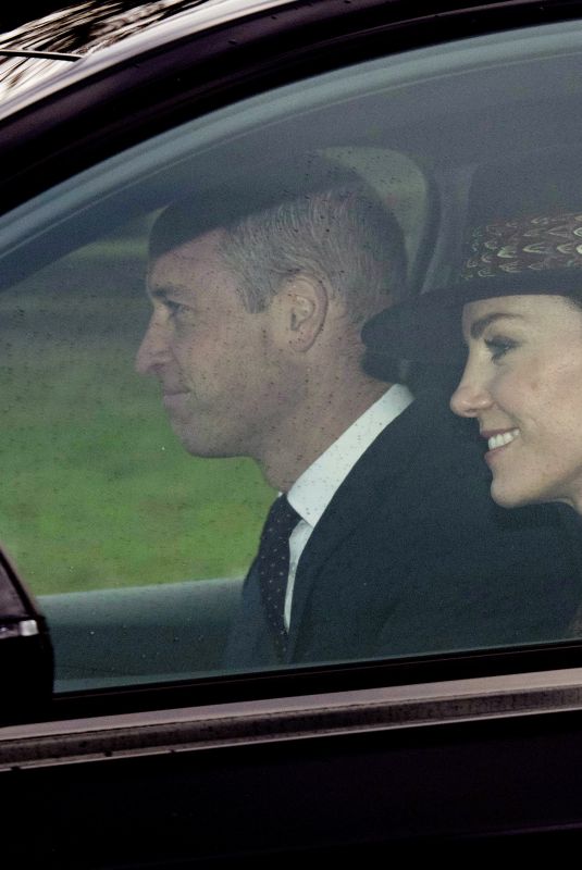 KATE MIDDLETON and Prince William Arrives at Christmas Church Service at St. Mary