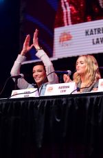 KATIE CASSIDY, CAITY LOTZ, KATRINA LAW and CANDICE PATTON at The Arrow Panel at Los Angeles Comic-con 12/04/2021