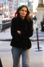 KATIE HOLMES Out and About in New York 11/30/2021