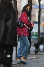 KATIE HOLMES Out and About in New York 12/18/2021