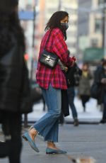 KATIE HOLMES Out and About in New York 12/18/2021