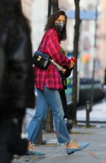 KATIE HOLMES Out and About in New York 12/18/2021