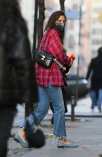 KATIE HOLMES Out and About in New York 12/18/2021