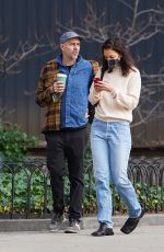 KATIE HOLMES Out for Coffee with Friend in New York 12/16/2021