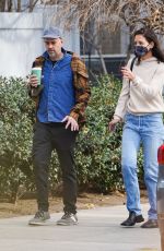 KATIE HOLMES Out for Coffee with Friend in New York 12/16/2021