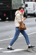 KATIE HOLMES Out in New York 11/30/2021