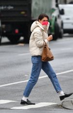KATIE HOLMES Out in New York 11/30/2021