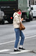 KATIE HOLMES Out in New York 11/30/2021