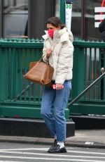 KATIE HOLMES Out in New York 11/30/2021