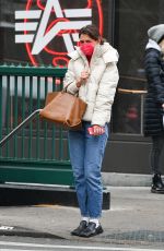 KATIE HOLMES Out in New York 11/30/2021