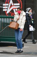 KATIE HOLMES Out in New York 11/30/2021