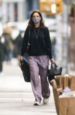 KATIE HOLMES Out Shopping on Christmas Day in New York 12/25/2021