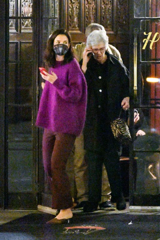 KATIE HOLMES Out with Her Parents in New York 12/16/2021