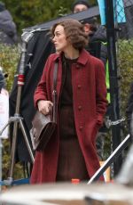 KEIRA KNIGHTLEY on the Set of Boston Strangler in Boston 12/10/2021