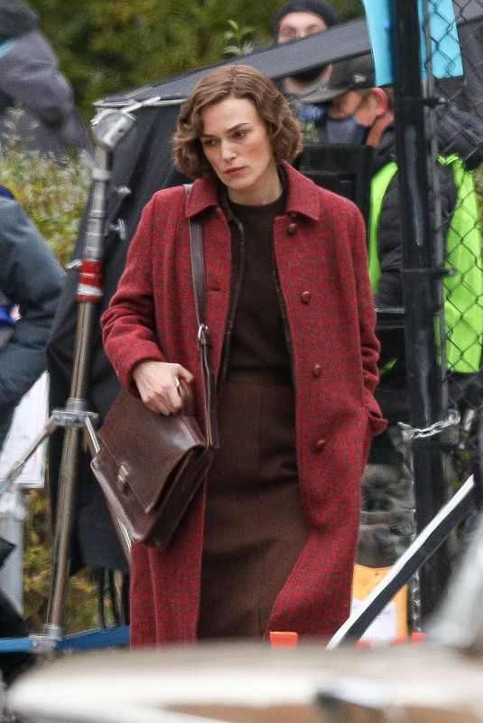 KEIRA KNIGHTLEY on the Set of Boston Strangler in Boston 12/10/2021