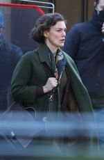 KEIRA KNIGHTLEY on the Set of Boston Strangler in Cambridge 12/03/2021