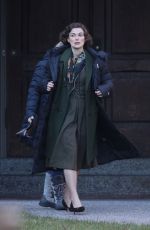 KEIRA KNIGHTLEY on the Set of Boston Strangler in Cambridge 12/03/2021