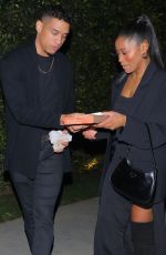 KEKE PALMER and Darius Jackson Arrives at Jennifer Klein
