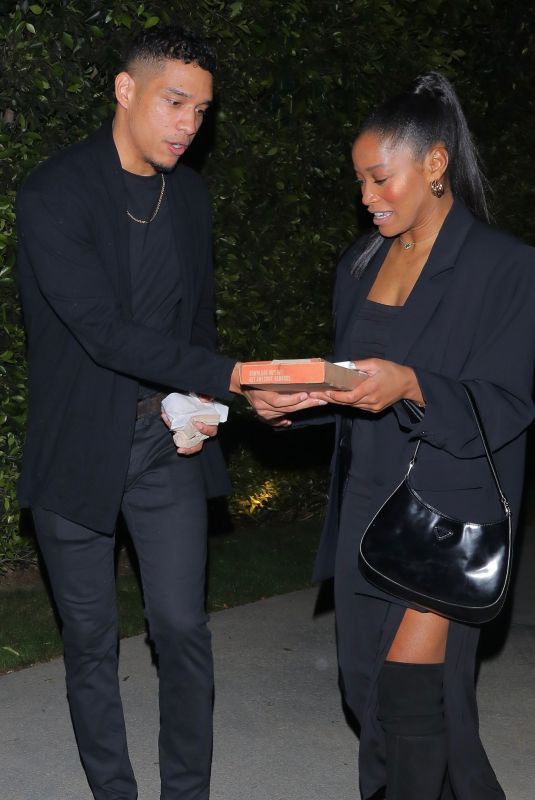 KEKE PALMER and Darius Jackson Arrives at Jennifer Klein