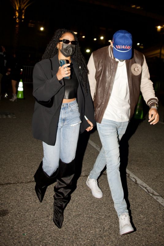 KEKE PALMER Leaves Kanye West and Drake’s Free Larry Hoover Benefit Concert in Los Angeles 12/10/2021