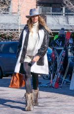 KELLY BENSIMON at Gondola Plaza and Ajax Tavern in Aspen 12/20/2021