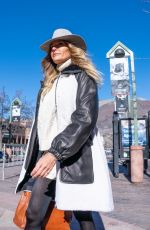 KELLY BENSIMON at Gondola Plaza and Ajax Tavern in Aspen 12/20/2021