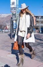 KELLY BENSIMON at Gondola Plaza and Ajax Tavern in Aspen 12/20/2021