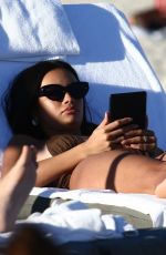 KELSEY MERRITT in Bikini at a Beach in Miami 12/02/2021