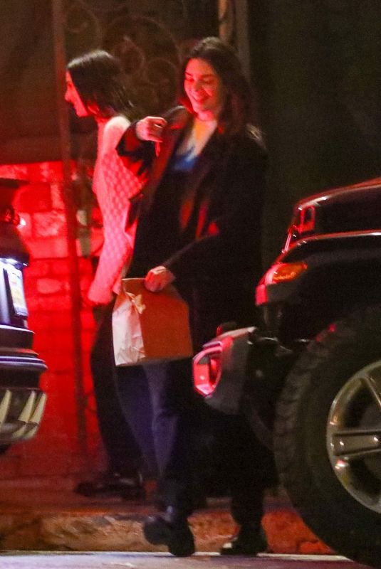 KENDALL JENNER and LAUREN PEREZ at a Late Dinner in Los Angeles 12/02/2021