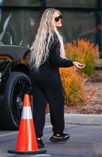 KHLOE KARDASHIAN Leaves Family Christmas Photoshoot in Calabasas 12/17/2021