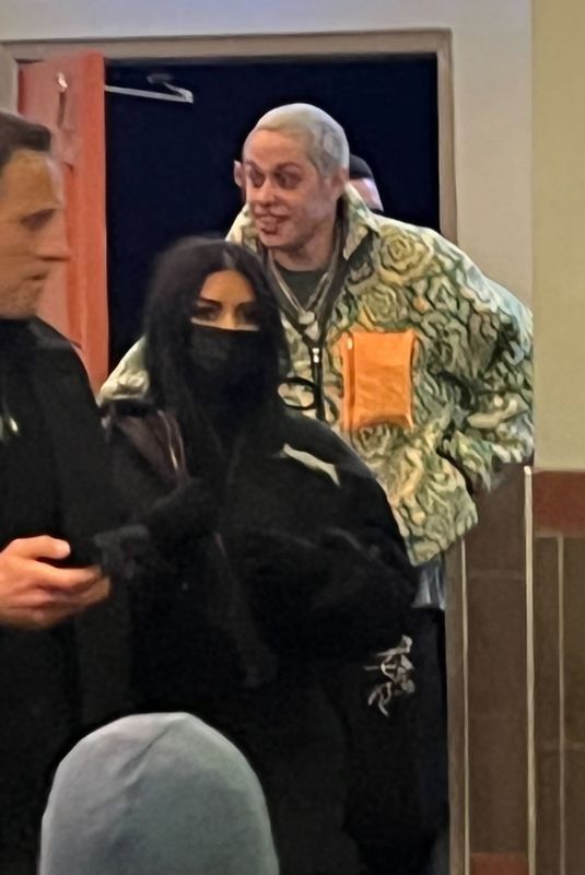 KIM KARDASHIAN and Pete Davidson Leaves a Studio in New York 12/21/2021