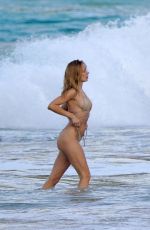 KIMBERLEY GARNER in Bikini at a Beach in St.Barth 12/29/2021