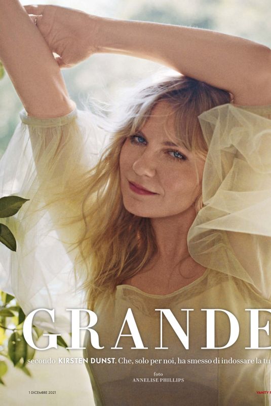 KIRSTEN DUNBST in Vanity Fair Magazine, Italy December 2021