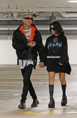 KOURTNEY KARDASHIAN and Travis Barker on the Set of KUWTK in Beverly Hills 12/01/2021