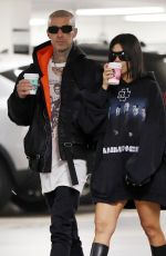 KOURTNEY KARDASHIAN and Travis Barker on the Set of KUWTK in Beverly Hills 12/01/2021