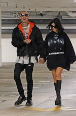KOURTNEY KARDASHIAN and Travis Barker on the Set of KUWTK in Beverly Hills 12/01/2021